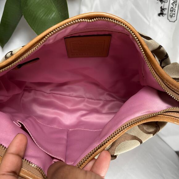 COACH Y2K C Monogram Ergo Jacquard Hobo Whipstitch Bag 12227 - Picture 2 of 12